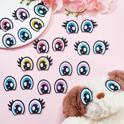 2 Sets Felt Craft Doll Eye AJEW-PH0006-60B-1