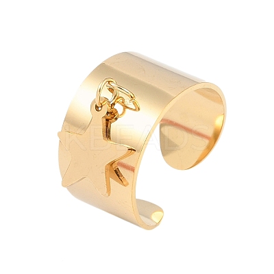 304 Stainless Steel Open Cuff Rings LS-RJEW-C095-02C-G-1