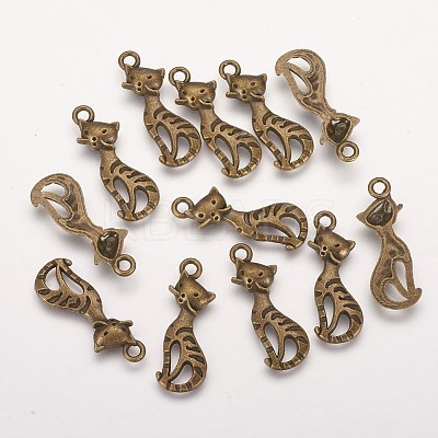 Tibetan Style Alloy Kitten Pendants LS-X-PALLOY-2703-AB-FF-1