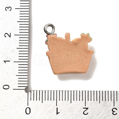 Opaque Resin Pendants LS-RESI-G097-01D-1