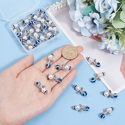 30Pcs Evil Eye Resin Pendants FIND-PH0008-15-1