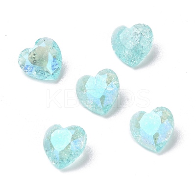 Crackle Moonlight Style Glass Rhinestone Cabochons RGLA-J015-B-IO-1