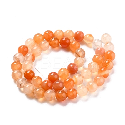 Natural Carnelian Beads Strands G-N0006-8mm-17-1