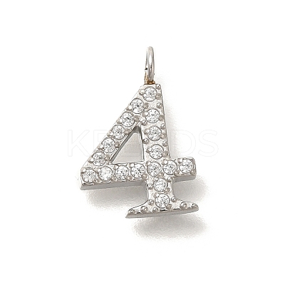 304 Stainless Steel Micro Pave Cubic Zirconia Pendants STAS-H228-01P-04-1