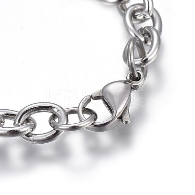 Tarnish Resistant 304 Stainless Steel Charm Bracelets BJEW-L637-23-P-1