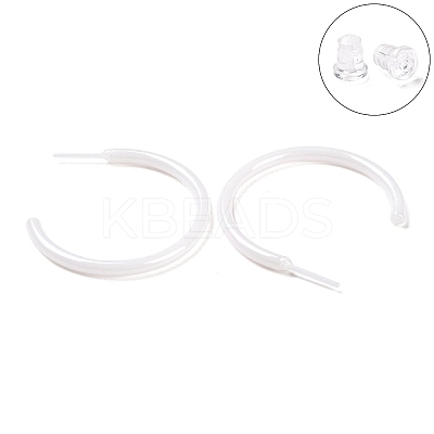 Hypoallergenic Bioceramics Zirconia Ceramic Ring Stud Earrings EJEW-Z023-01H-1
