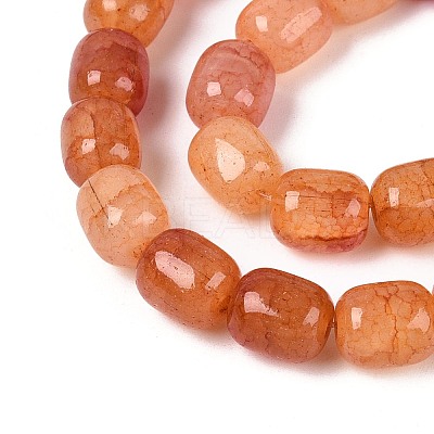 Baking Paint Crackle Glass Beads Strands DGLA-N019-01B-06-1