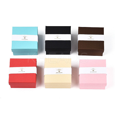 6Pcs 6 Colors Cardboard Jewelry Watch Storage Boxes CBOX-N015-05D-1