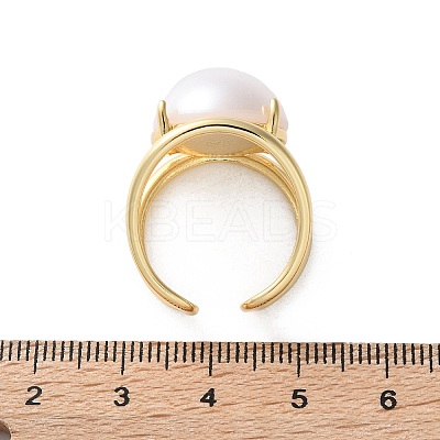 Rack Plating Brass Open Cuff Rings RJEW-M172-05G-1