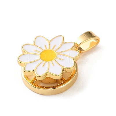 Rotatable Brass Enamel Pendants LS-KK-P320-04A-G-1