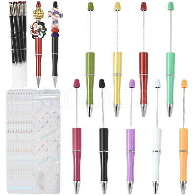 9Pcs ABS Plastic Ball-Point Pen AJEW-FS0001-43C-1