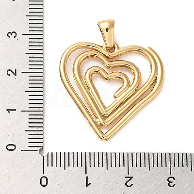 Golden Plated 304 Stainless Steel Pendants STAS-L272-004G-02-1
