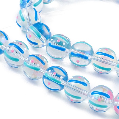 Transparent Glass Beads Strands LAMP-F029-01G-1