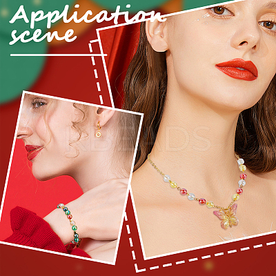 Christmas Themed Transparent Acrylic Beads MACR-SP0001-30A-1