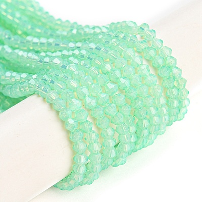 Baking Paint Transparent Glass Beads Strands DGLA-F029-J2mm-05-1