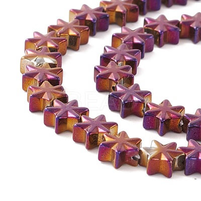 Electroplate Synthetic Non-magnetic Hematite Beads G-I317-03F-1