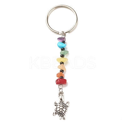 Natural & Synthetic Gemstone Beaded Keychains KEYC-JKC00303-1