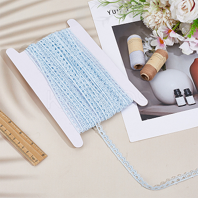 15 Yards Polyester Lace Trims SRIB-MA0001-09A-1