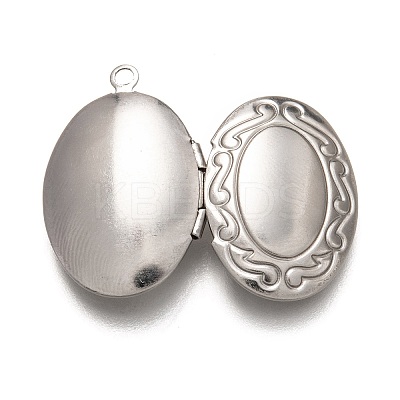 Non-Tarnish 316 Stainless Steel Locket Pendants LS-X-STAS-O135-05P-1