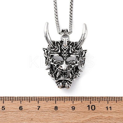 Tibetan Style Zinc Alloy Viking Pendant Necklaces NJEW-Z062-01AS-03-1
