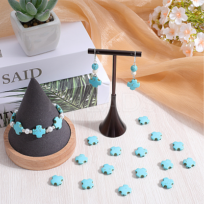 100Pcs Synthetic Turquoise Dyed Beads TURQ-SC0001-27-1