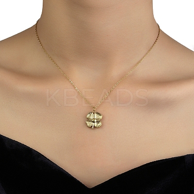 201 Stainless Steel Pendant Necklaces for Women NJEW-D055-07G-1