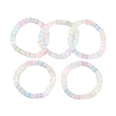 Natural Selenite Beaded Stretch Bracelets for Women BJEW-F481-02-1