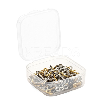 300Pcs 3 Colors Iron Screw Eye Pin Peg Bails IFIN-FS0001-08-1