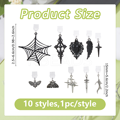 10Pcs 10 Styles Plastic Mobile Dustproof Plugs HJEW-DC00114-1