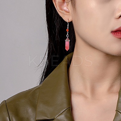 12Pcs 6 Style Natural & Synthetic Gemstone Double Terminated Pointed Pendants G-SZ0001-83-1