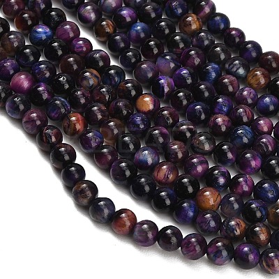 Natural Tiger Eye Beads Strands G-F591-18-6mm-10-1