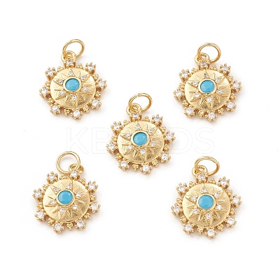 Eco-Friendly Brass Micro Pave Cubic Zirconia Pendants LS-KK-I698-19G-1