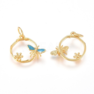 Brass Charms ZIRC-L070-82G-1