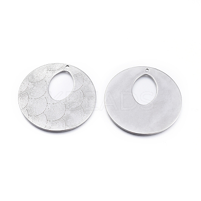 Non-Tarnish 304 Stainless Steel Pendants STAS-F240-03P-1