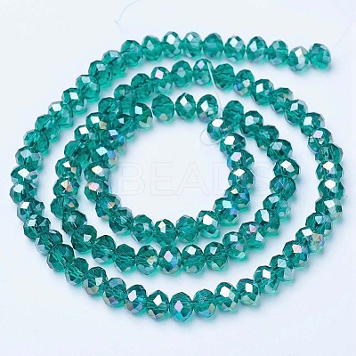 Electroplate Glass Beads Strands EGLA-A034-T1mm-B04-1
