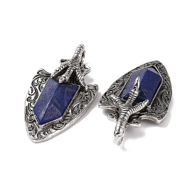 Natural Lapis Lazuli Faceted Big Pendants G-L524-03AS-05-1