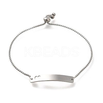 Non-Tarnish 304 Stainless Steel Box Chain Slider Bracelets BJEW-M233-05P-1