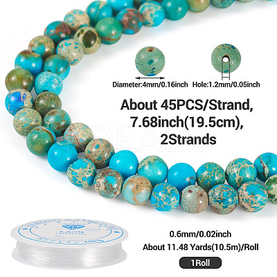 DIY Natural Regalite/Imperial Jasper/Sea Sediment Jasper Beads Bracelets  Making KIts DIY-TA0002-69A-1