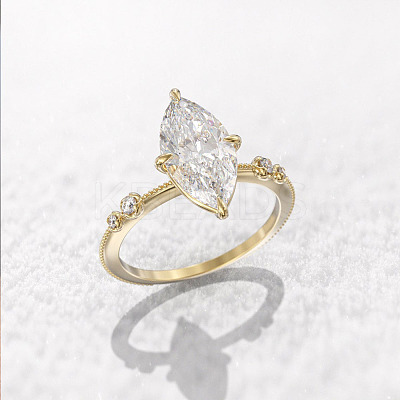 Brass Pave Cubic Zirconia Finger Rings FS-WG1A7FF-09-1