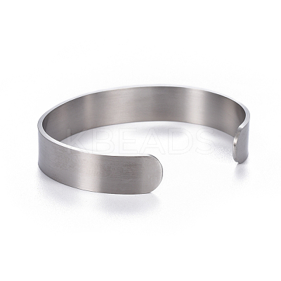 Tarnish Resistant 304 Stainless Steel Cuff Bangles BJEW-E367-04P-1