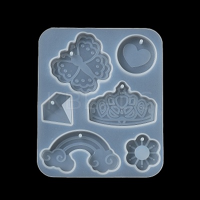 Rainbow/Butterfly/Crown Pendant DIY Silicone Mold X1-DIY-K073-09D-1