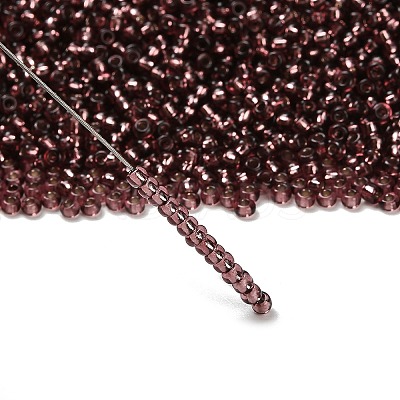 Indigo 11/0 Round Transparent Glass Seed Beads X-SEED-Q007-F57-1