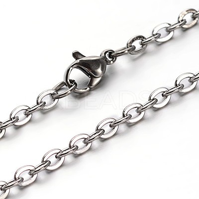 Tarnish Resistant 304 Stainless Steel Cable Chains Necklaces NJEW-O058-13P-1