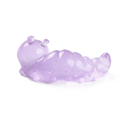 Luminous Resin Worm Ornament DJEW-R011-01A-03-1