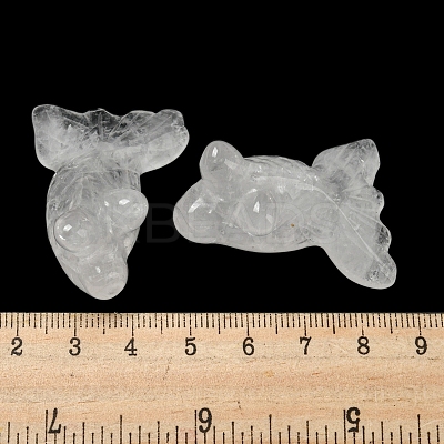 Natural Quartz Crystal Carved Healing Goldfish Figurines DJEW-D012-08L-1