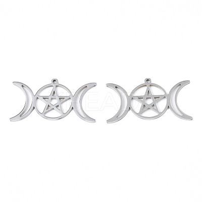 Non-Tarnish 201 Stainless Steel Pendants STAS-N098-042P-1