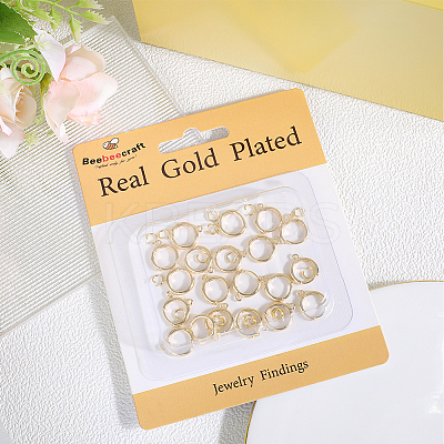20Pcs Brass Huggie Hoop Earring Findings KK-BBC0014-57-1