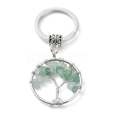 Natural Green Aventurine Keychain KEYC-E023-03D-1