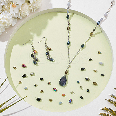 296Pcs 2 Styles Transparent Glass Beads GLAA-AR0001-78C-1