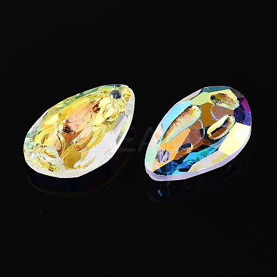 112Pcs Electroplate Glass Charms EGLA-T029-04B-1